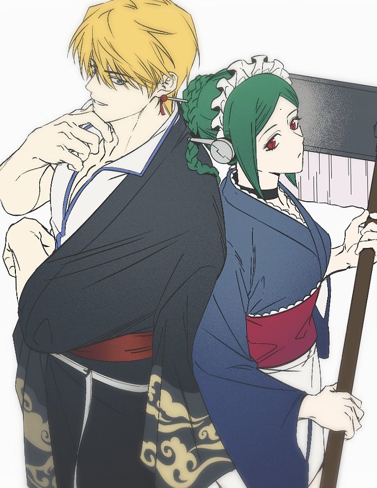 tama and sakata kintoki (gintama) drawn by boxboxbox_x