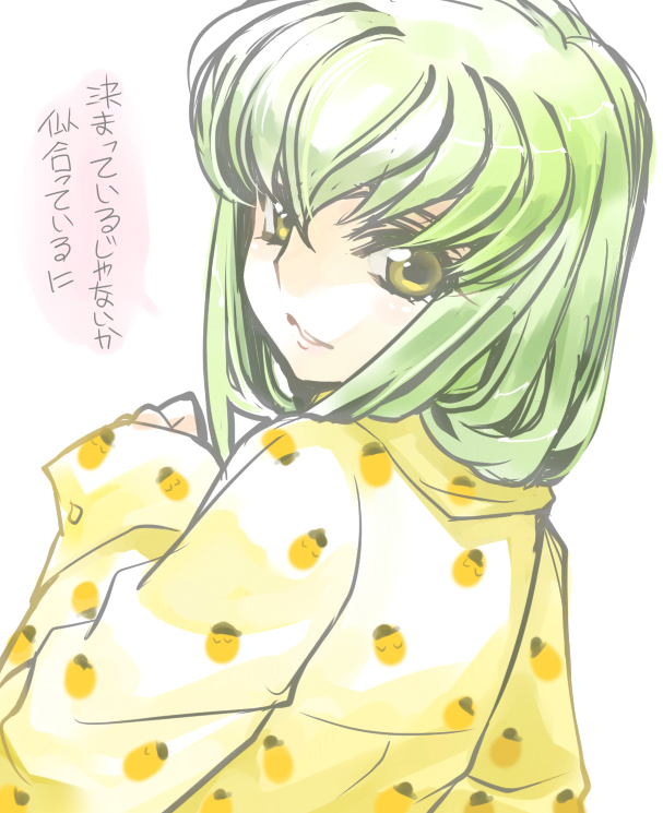 c.c. and cheese-kun (code geass and 1 more) drawn by creayus