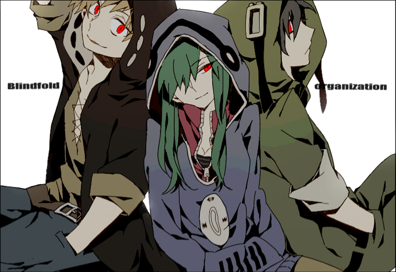 kido tsubomi, kano shuuya, and seto kousuke (kagerou project and 1 more) drawn by newo_(shinra-p)