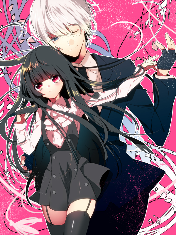 shirakiin ririchiyo and miketsukami soushi (inu x boku ss) drawn by manyako_(mohumohu)