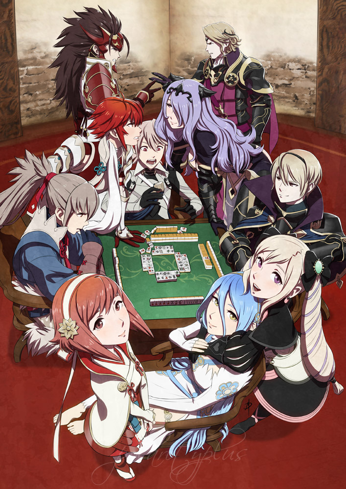 camilla, azura, male corrin, elise, takumi, and 5 more (fire emblem and 1 more) drawn by polarityplus