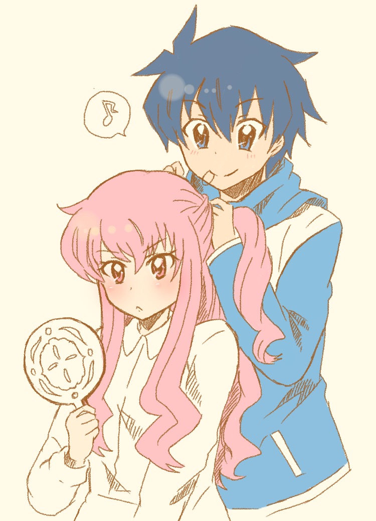 louise francoise le blanc de la valliere and hiraga saito (zero no tsukaima) drawn by yasai_(73bear)