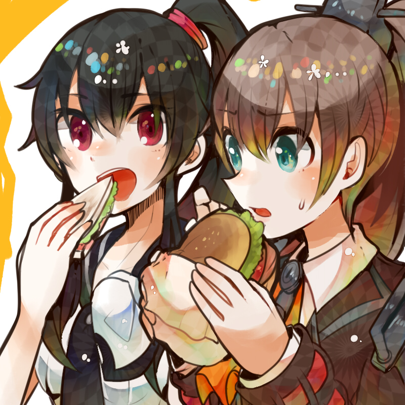 kumano and yahagi (kantai collection) drawn by itomugi-kun