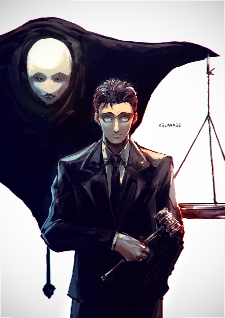 higuruma hiromi and judgeman (jujutsu kaisen) drawn by k-suwabe