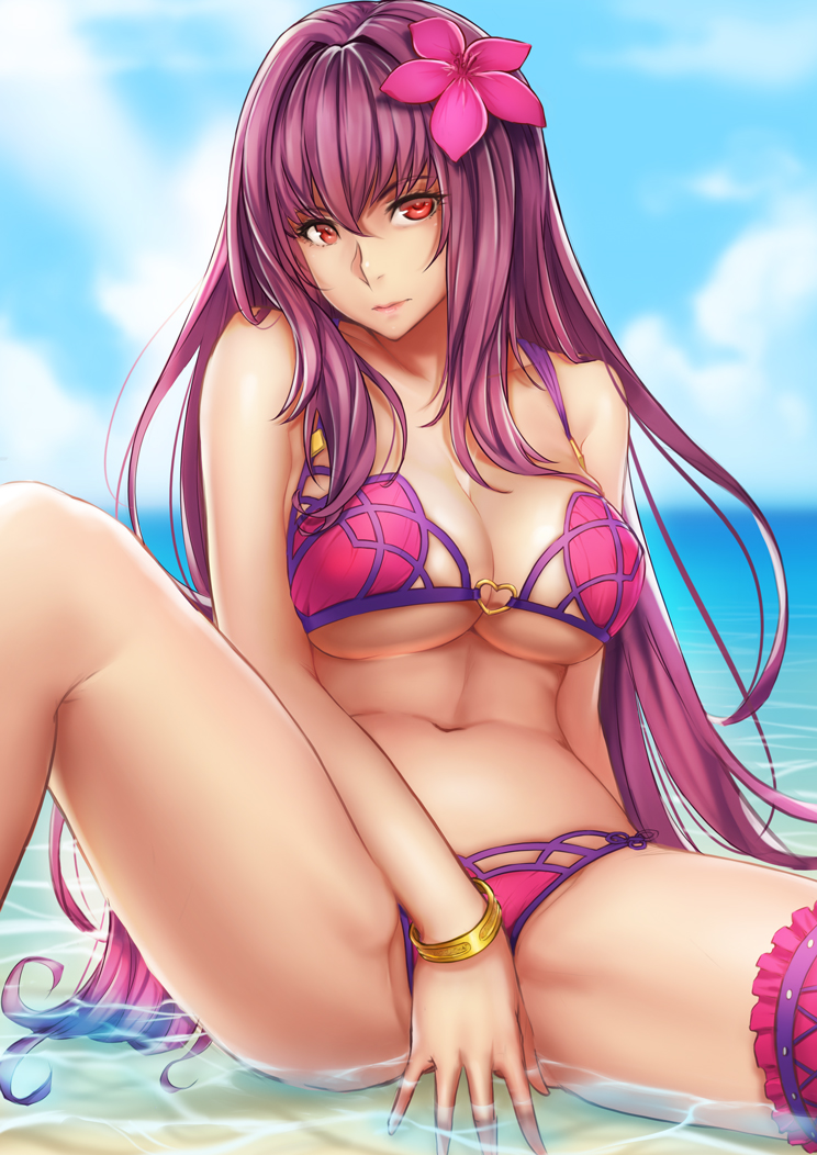 scathach (fate and 1 more) drawn by lontong