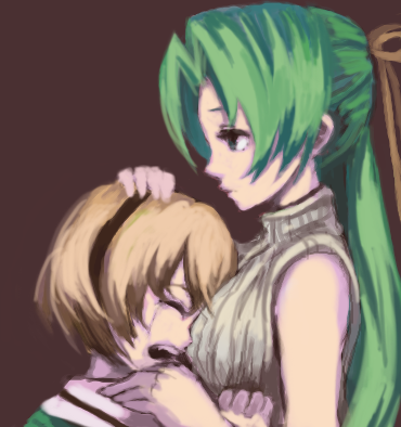 houjou satoko and sonozaki shion (higurashi no naku koro ni) drawn by mamepon
