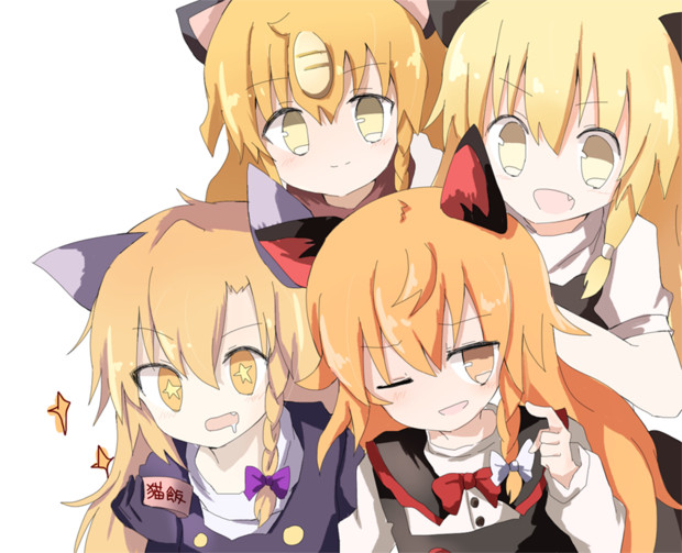 kirisame marisa, rei, uzuki, mars, and azusa (touhou and 1 more) drawn by ittosai