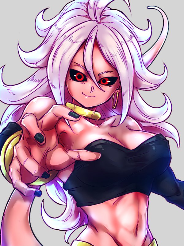 android 21 and majin android 21 (dragon ball and 1 more) drawn by kemachiku