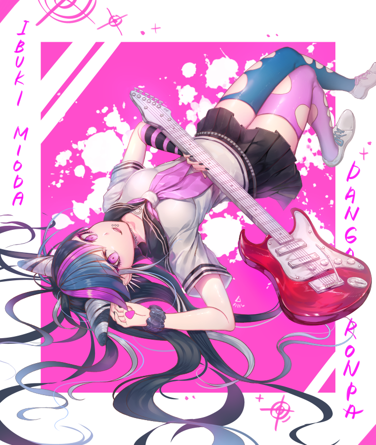 mioda ibuki (danganronpa and 1 more) drawn by ozzingo
