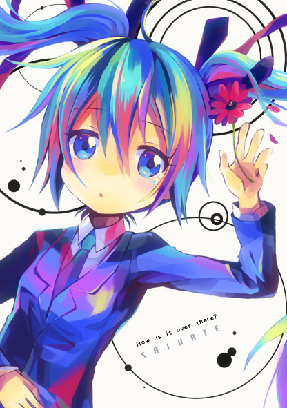 hatsune miku (vocaloid and 1 more) drawn by sakuro