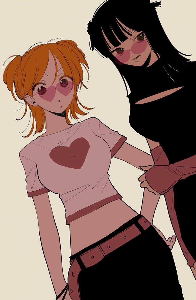 nami and nico robin (one piece) drawn by numata_(oioioioiai)