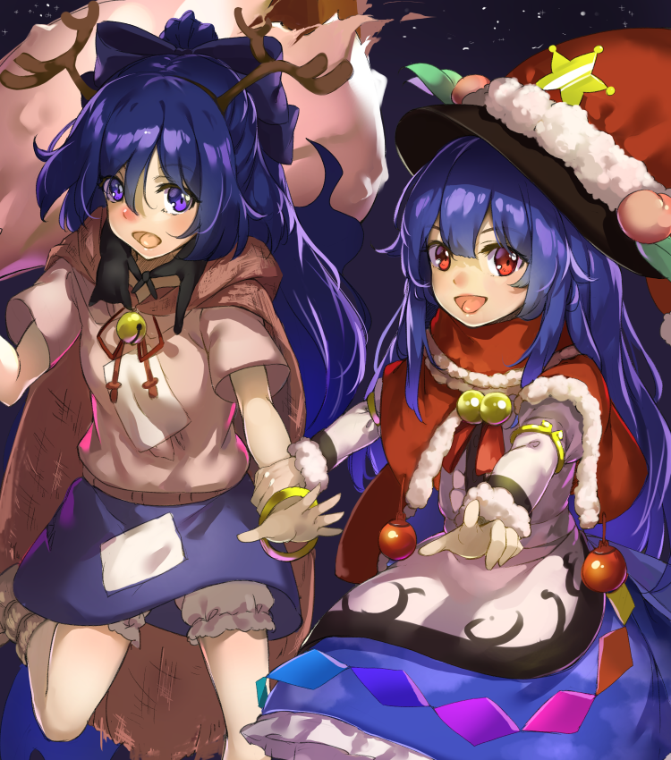 hinanawi tenshi and yorigami shion (touhou) drawn by piyodesu