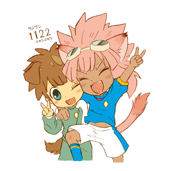 tsunami jousuke and tachimukai yuuki (inazuma eleven) drawn by yochin_(togechix)