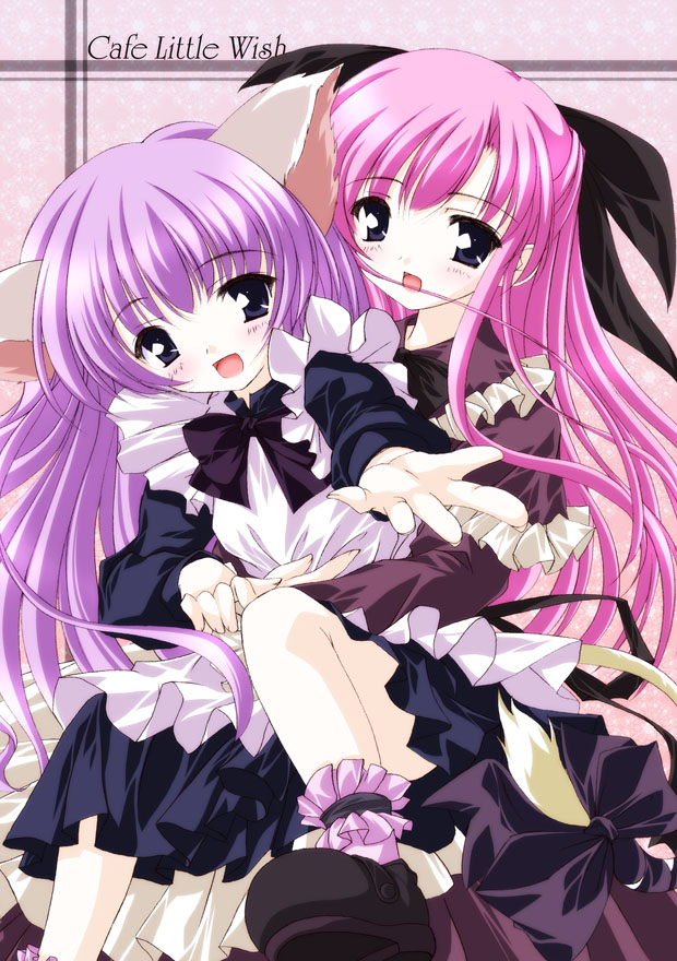 mina and merun (cafe little wish) drawn by akino_shin
