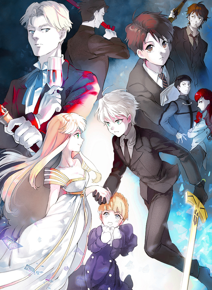 artoria pendragon, saber, kotomine kirei, waver velvet, emiya kiritsugu, and 14 more (fate and 3 more) drawn by 9room