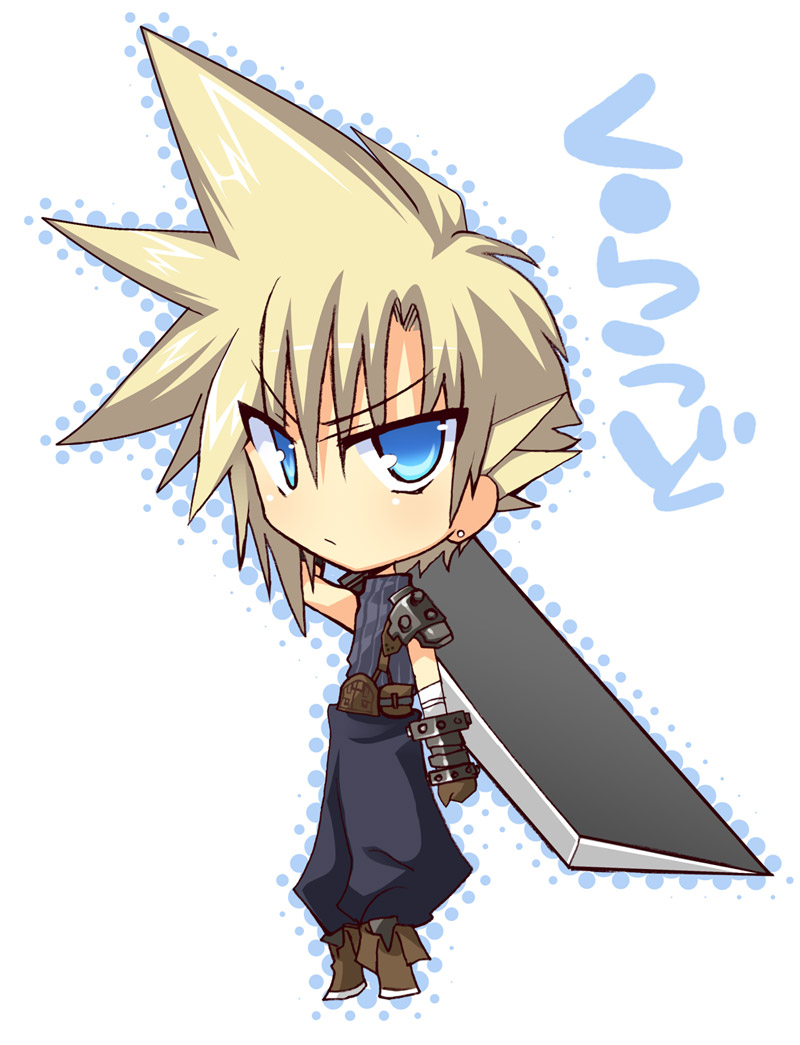 cloud strife (final fantasy and 2 more) drawn by izumi_makoto