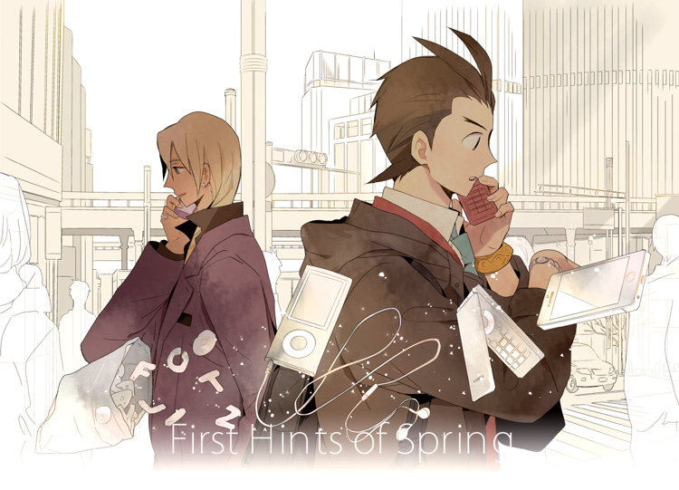 apollo justice and klavier gavin (ace attorney and 1 more) drawn by yu_(spry)