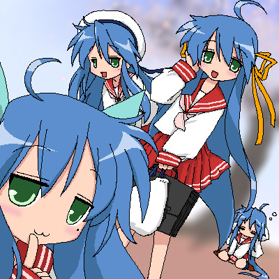izumi konata (lucky star and 2 more) drawn by awase_kagami