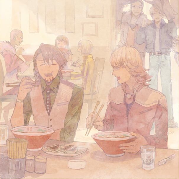barnaby brooks jr., kaburagi t. kotetsu, ivan karelin, huang pao-lin, karina lyle, and 3 more (tiger & bunny) drawn by pon_(cielo)