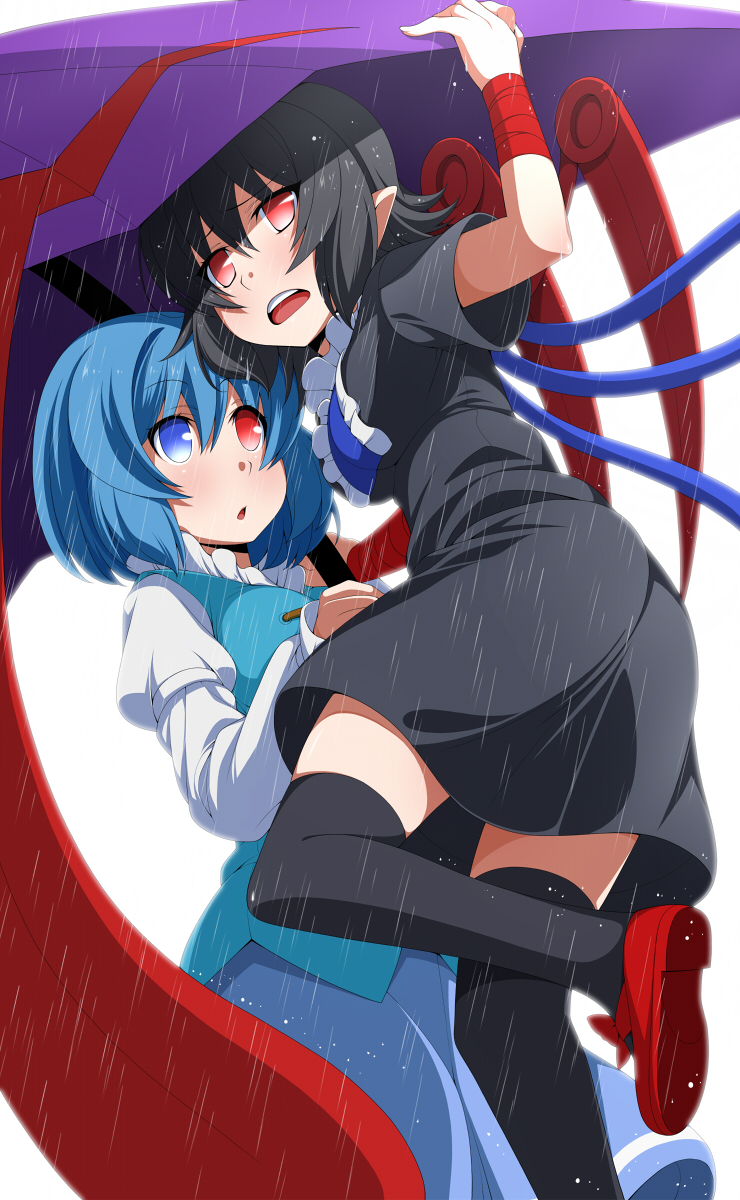 tatara kogasa and houjuu nue (touhou) drawn by eichi_yuu