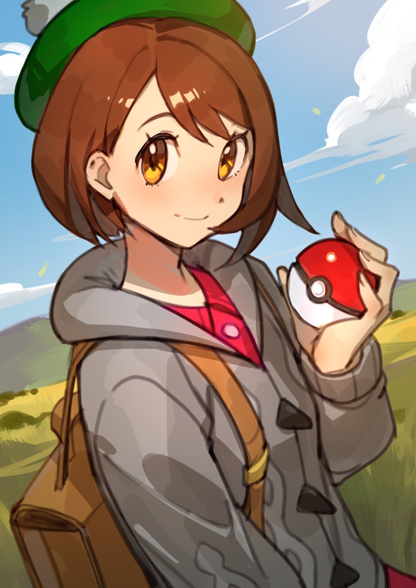gloria (pokemon and 1 more) drawn by uncle_rabbit_ii