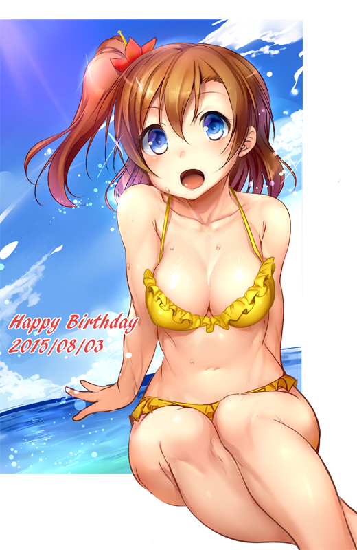 kosaka honoka (love live! and 1 more) drawn by ajishio
