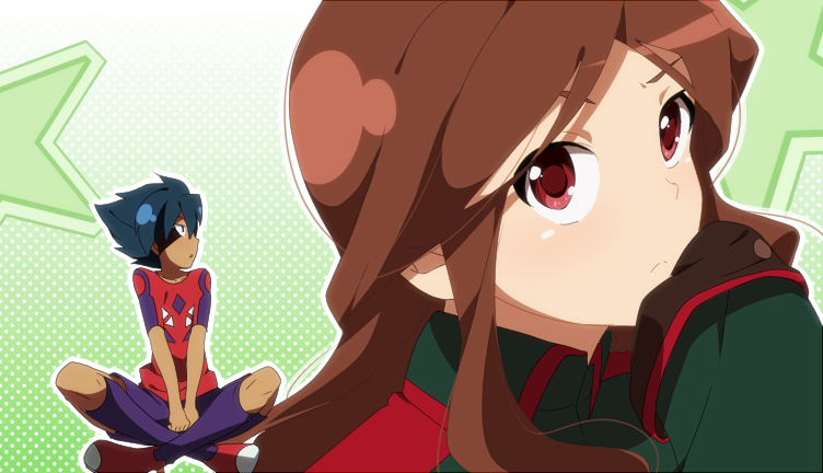 raimon natsumi and eska bamel (tengen toppa gurren lagann and 2 more) drawn by yuzuha_(tengokugumi)