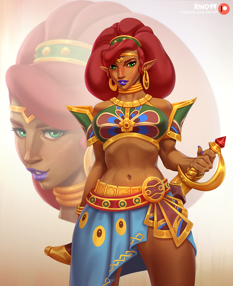 urbosa (the legend of zelda and 1 more) drawn by rino99
