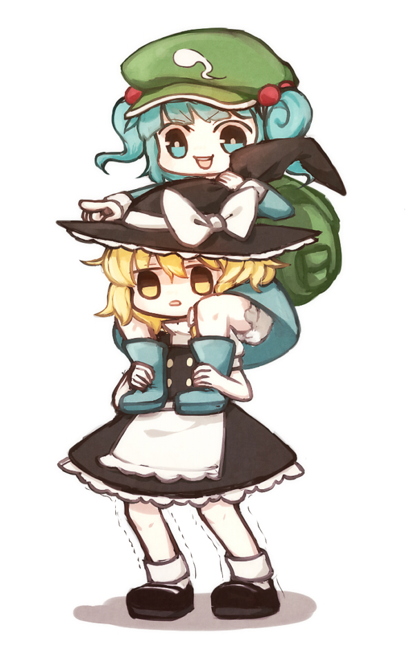 kirisame marisa and kawashiro nitori (touhou) drawn by hiwokawa