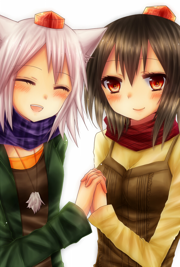 shameimaru aya and inubashiri momiji (touhou) drawn by sora_(yukimi_shiro)