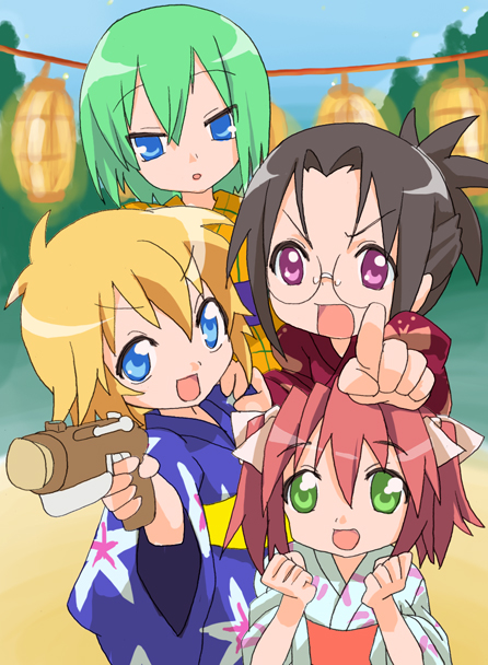 kobayakawa yutaka, iwasaki minami, tamura hiyori, and patricia martin (lucky star) drawn by sora_to_umi