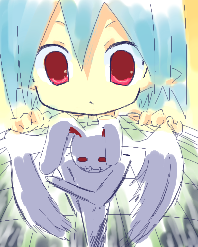 pleinair and usagi-san (original and 1 more) drawn by anonymous_(japanese)