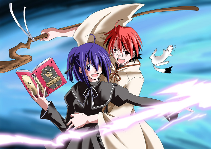 miyazaki nodoka, negi springfield, and albert chamomille (mahou sensei negima!)