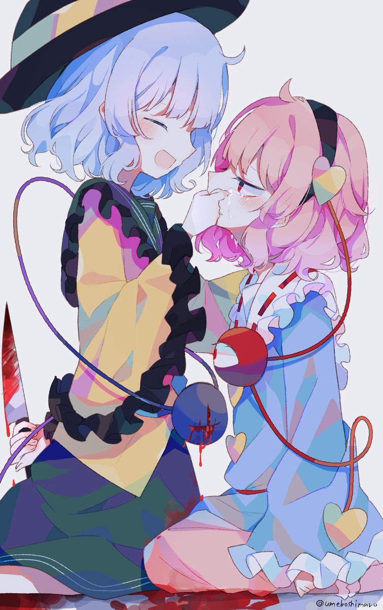 komeiji koishi and komeiji satori (touhou) drawn by umemaro_(siona0908)