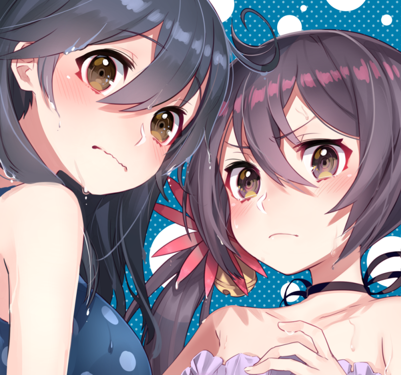 ushio and akebono (kantai collection) drawn by mika_pikazo