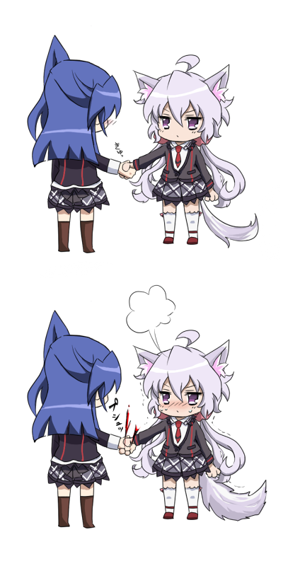 yukine chris and kazanari tsubasa (senki zesshou symphogear) drawn by pitapi