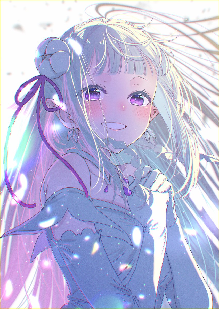 emilia (re:zero kara hajimeru isekai seikatsu) drawn by hirayama_kanna