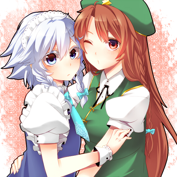 izayoi sakuya and hong meiling (touhou) drawn by yutazou