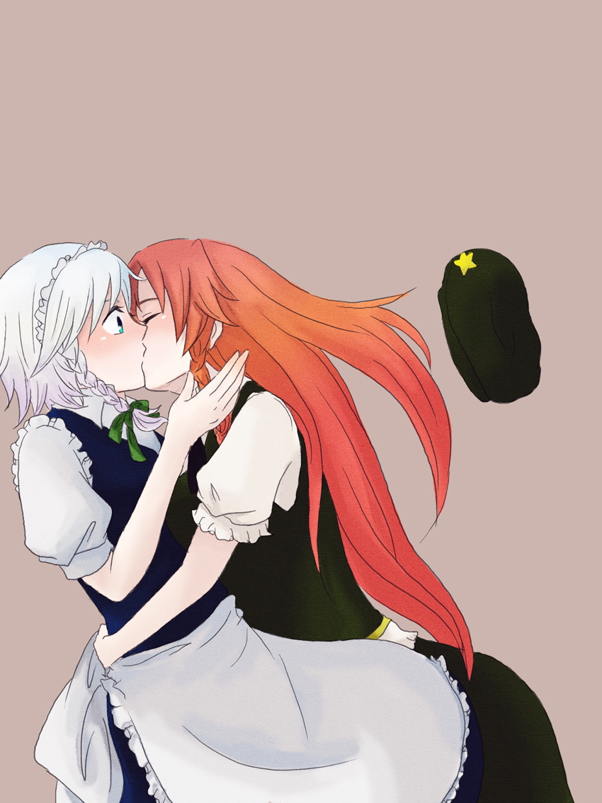 izayoi sakuya and hong meiling (touhou) drawn by moshikuha_hiyako