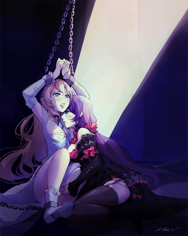 tojo nozomi and ayase eli (love live! and 1 more) drawn by lilaccu