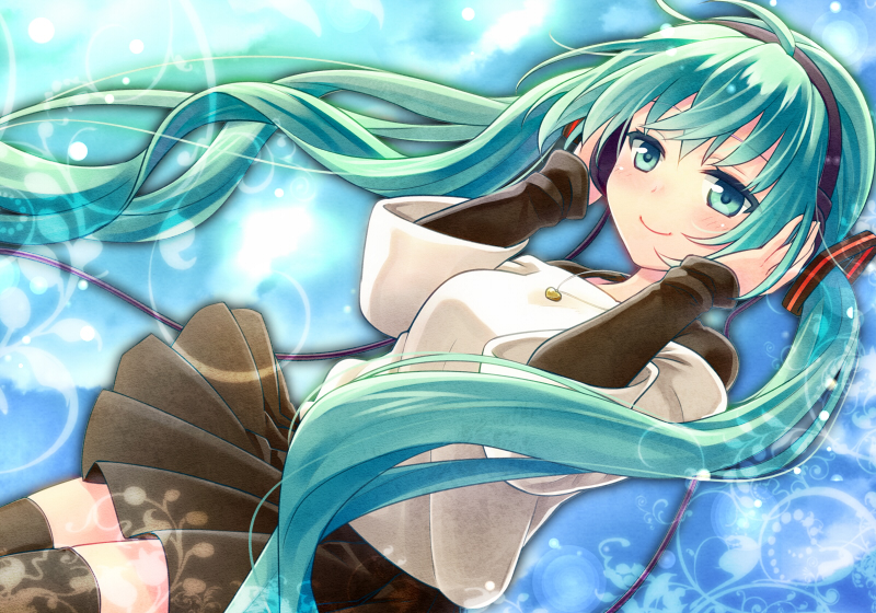 hatsune miku (vocaloid) drawn by moriya_ako