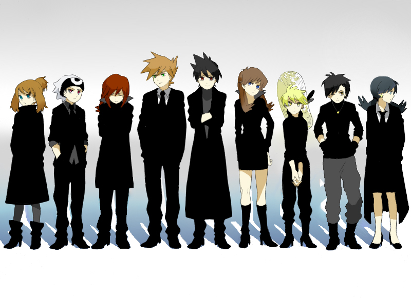 may, red, ethan, blue oak, brendan, and 4 more (pokemon and 1 more) drawn by glucose