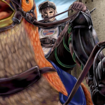 knight and peco peco (ragnarok online) drawn by badbullet