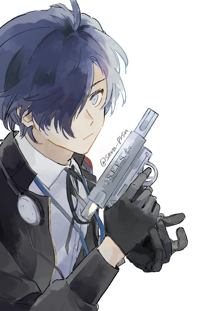 yuuki makoto (persona and 2 more) drawn by sera_prsn