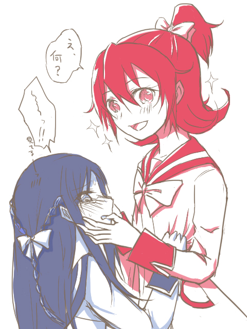 hishikawa rikka and aida mana (precure and 1 more) drawn by komi_(komi341a)