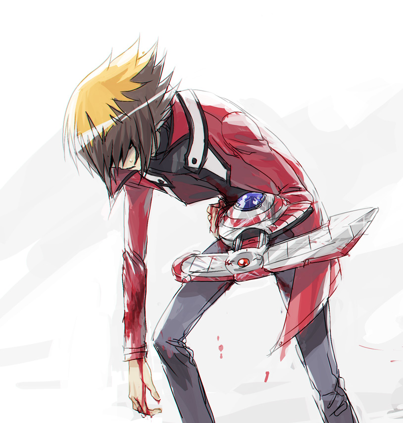 yuki judai (yu-gi-oh! and 1 more) drawn by moribuden