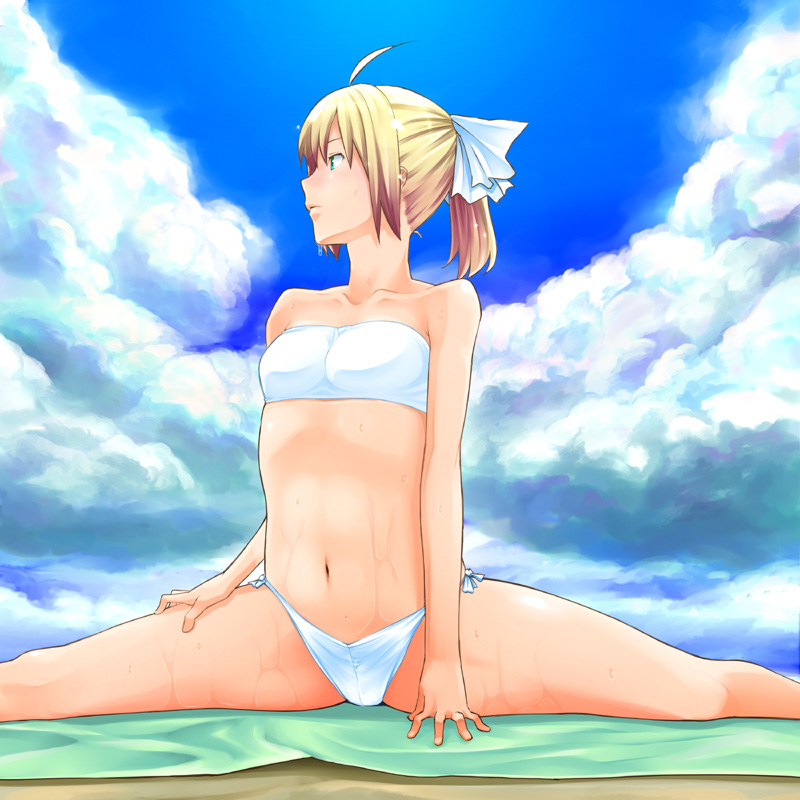 artoria pendragon and saber (fate and 1 more) drawn by nazo_kichi