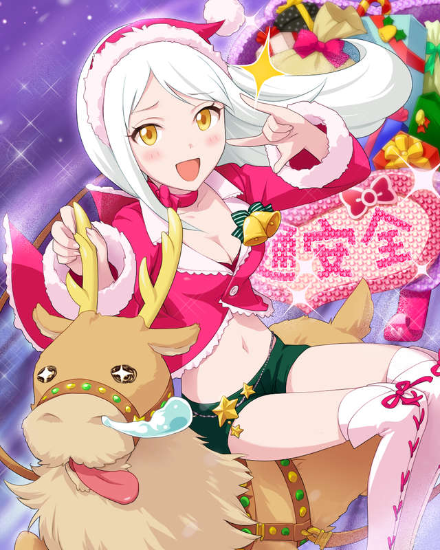 eve santaclaus and blitzen (idolmaster and 1 more)
