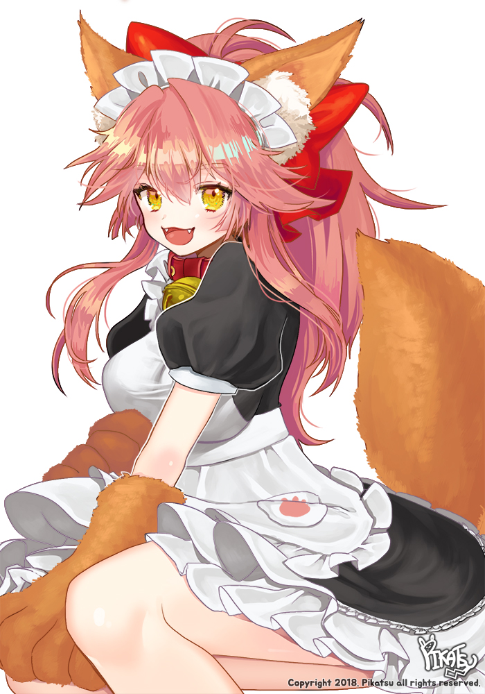 tamamo and tamamo cat (fate and 1 more) drawn by pikatsu