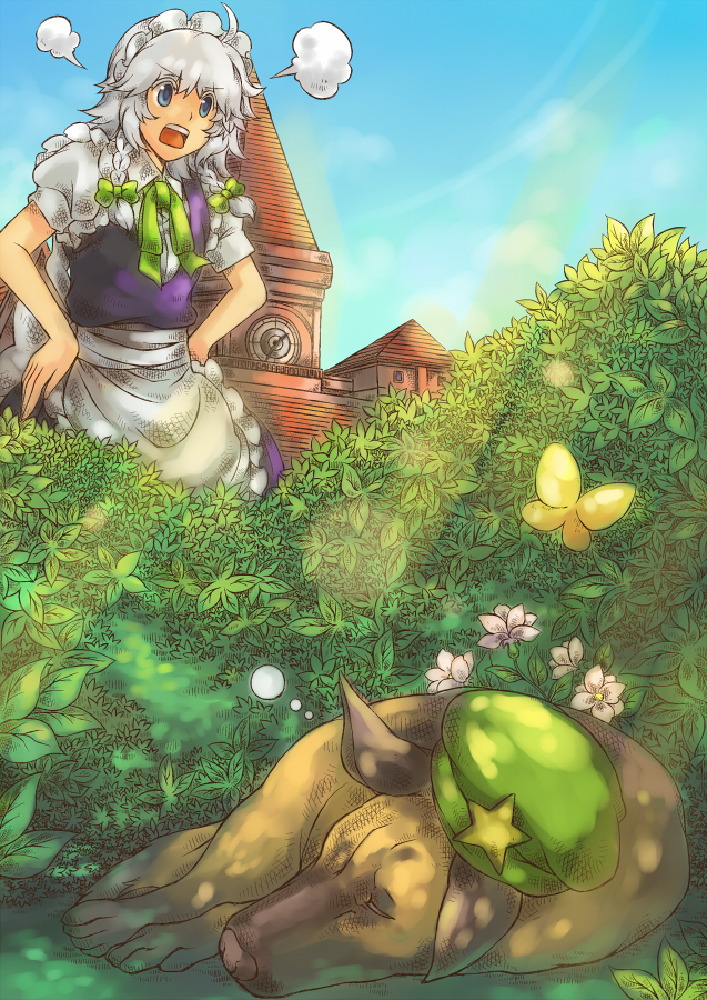 izayoi sakuya and hong meiling (touhou) drawn by yagimiwa